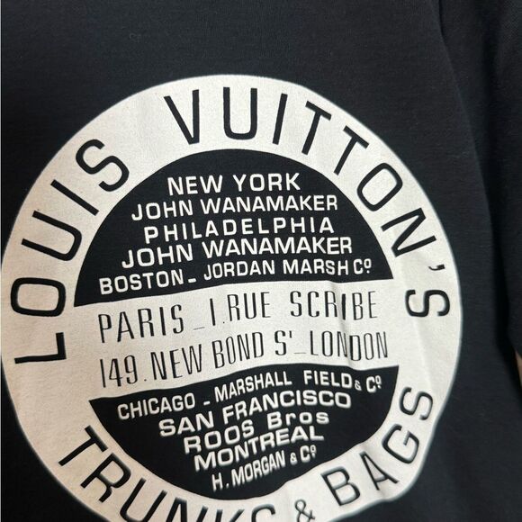 Louis Vuitton LV Stamp Trunks & Bags Black T Shirt Women Small - Picture 4 of 10